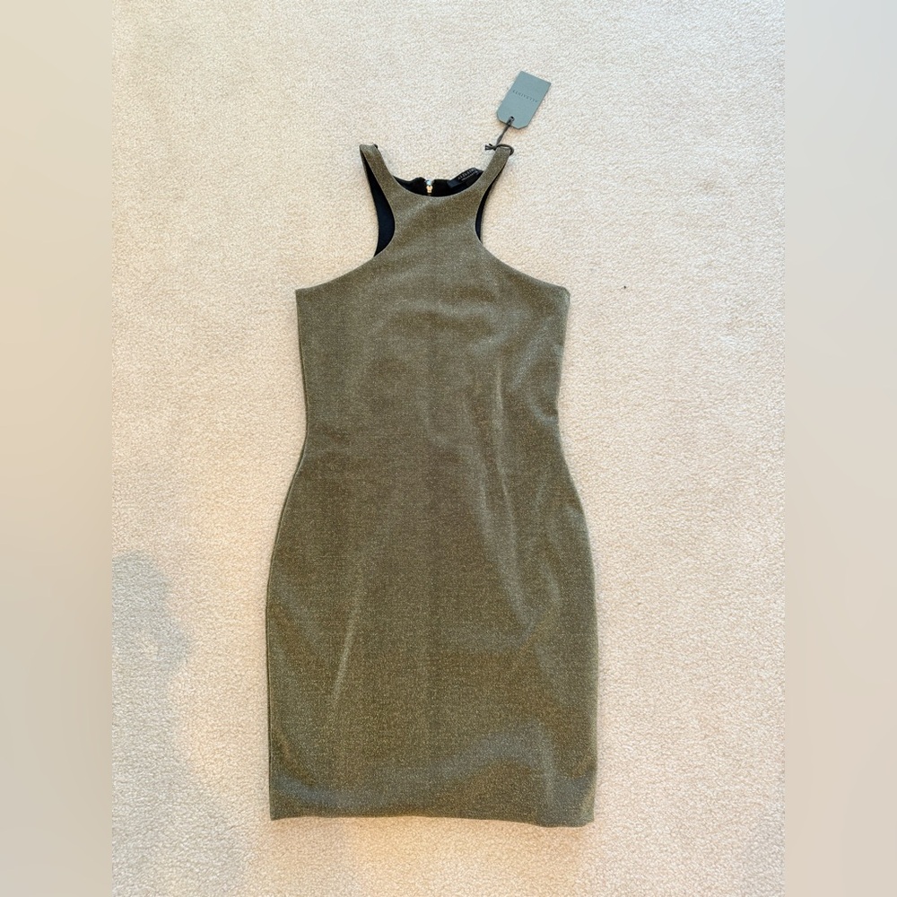 All Saints Gold Norma Dress (NWT) Size 0